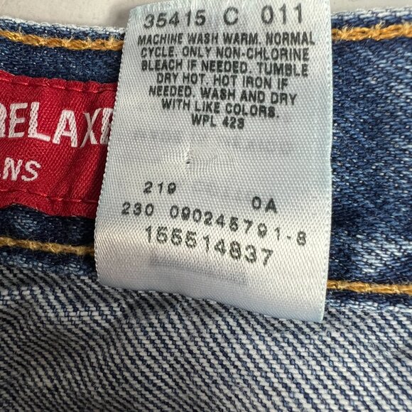 Y2K Levi's Jeans Women's Measured 31x27 550 Relaxed Tapered Blue Denim Tag 12 S - Picture 7 of 16